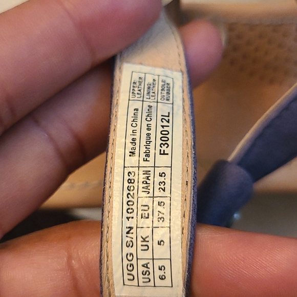 Ugg Espadrille Wedge Leather Sandals - Picture 3 of 14